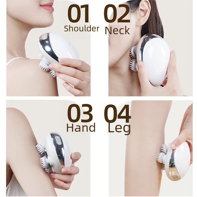 Electric Handheld Scalp Massager with Heating Function